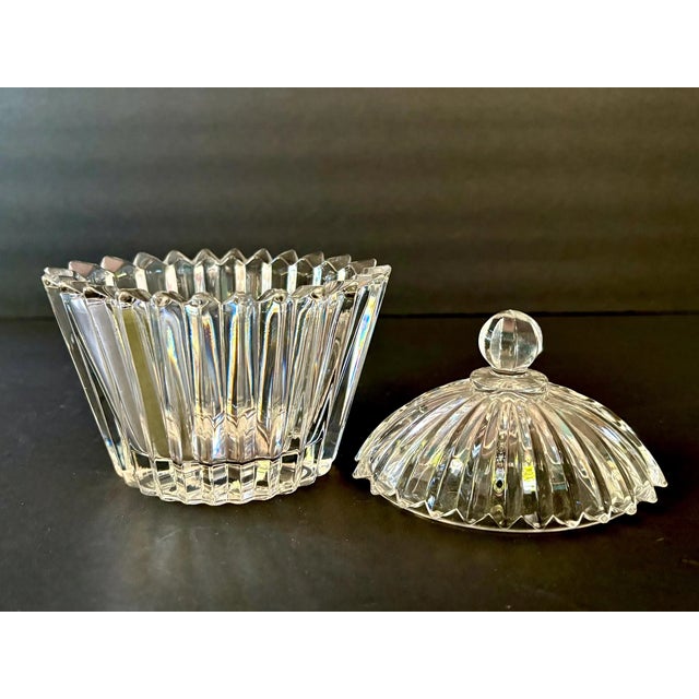 1980s Vintage Mikasa Diamond Fire Crystal Box With Lid For Sale - Image 5 of 9