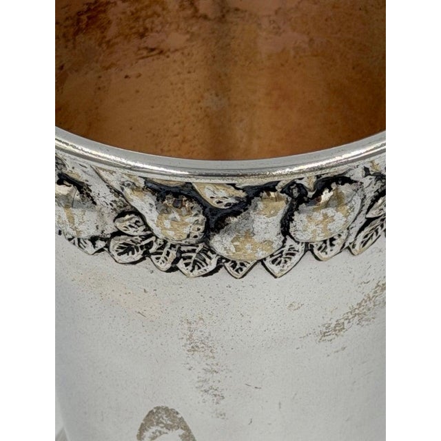Metal Early 20th Century Neoclassical Revival Silver Plate Cup With Repoussé Fruit Garland For Sale - Image 7 of 8