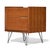 A refined pair of Mid-Century Modern walnut nightstands, American-made and likely dating to the early 1960s. These...