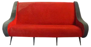 French Red Sofa, 1950s