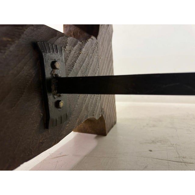 1960s Brutalist Slate, Concrete and Oak Coffee Table, 1960s For Sale - Image 5 of 12