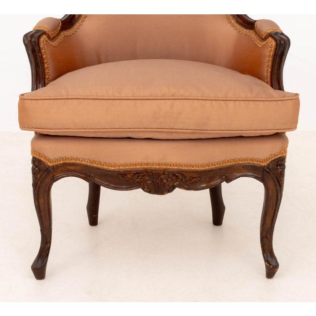 18th Century Louis XV Silk Upholstered Child's Bergere For Sale - Image 5 of 11