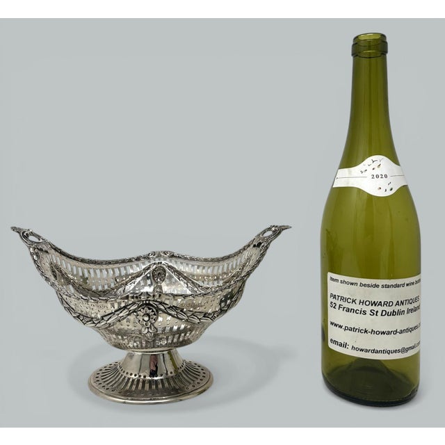 Metal Antique Sterling Silver Fruit Sweetmeat Dish Centerpiece English 1898 12.9 Ozs For Sale - Image 7 of 9