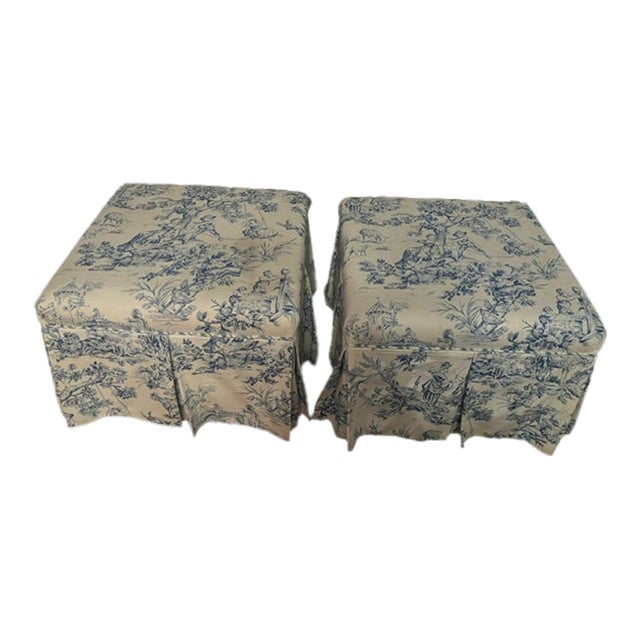 Vintage Pair of Ottoman For Sale
