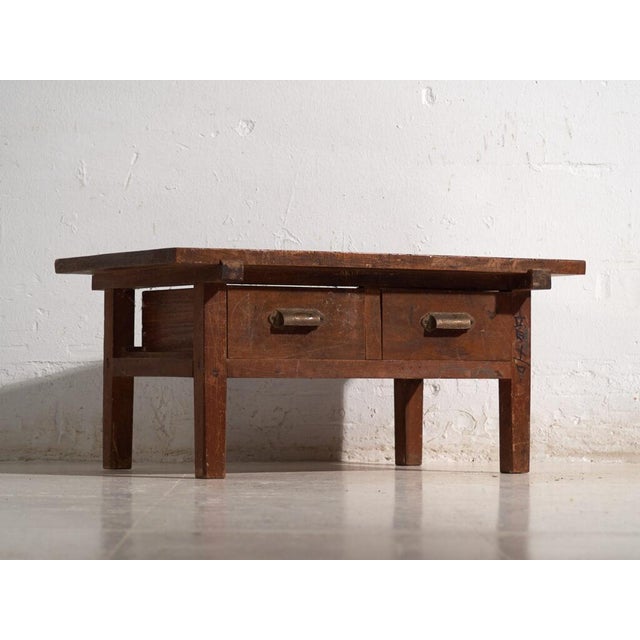 Early 20th Century Low Antique Japanese Table in Wood, 1930 For Sale - Image 5 of 13