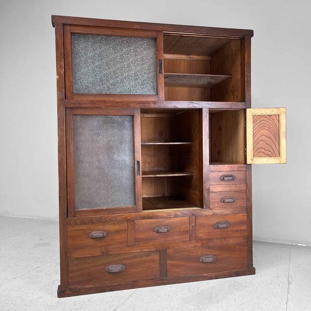 Taisho Japanese Tea Cupboard Cha Tansu, 1890s For Sale - Image 4 of 15