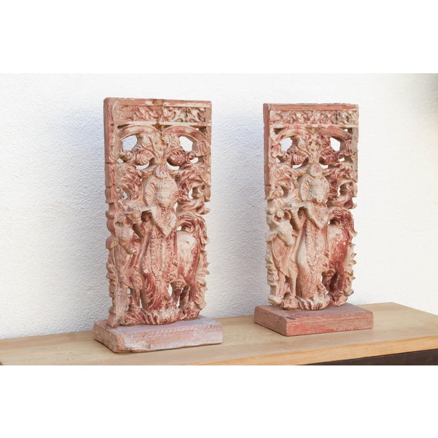 Set of 2, Vintage Krishna Statues For Sale - Image 4 of 9