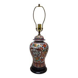 Chinese Wucai Porcelain Vase Table Lamp