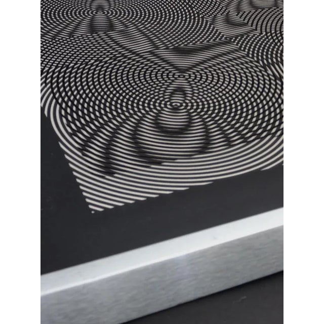 Contemporary Alberto Biasi, Abstract Composition, 1972, Silkscreen Print, Framed For Sale - Image 3 of 10