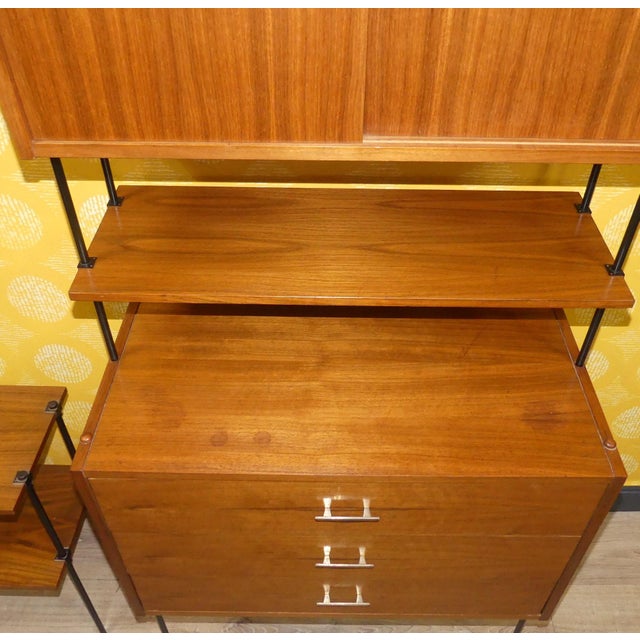 Mid-Century Freestanding Modular Filigree Shelving System in Teak, 1960s For Sale - Image 12 of 15