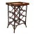 Vintage Hollywood Regency / Chinoiserie Burnt Bamboo & Rattan Wine Rack For Sale