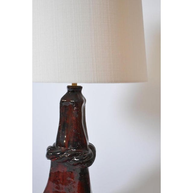 Arrabida Rope Red and Blue Table Lamp by Barracuda Interiors For Sale - Image 5 of 6