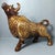 Mid 20th Century Vintage Gilt-Decorated Brass Bull Sculpture / Chinese Feng Shui Ox Statue For Sale - Image 5 of 9