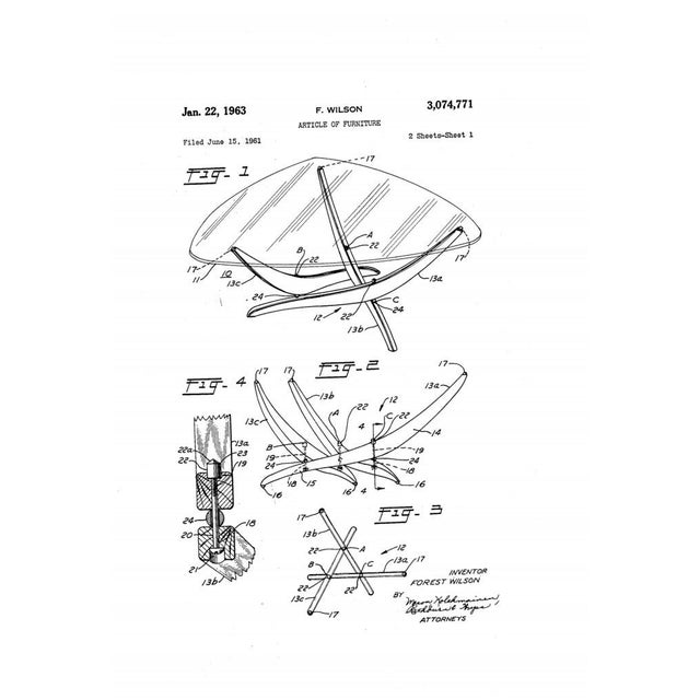 Brown 1960s attributed to Forest Wilson Sculptural Glass-Top Side Table For Sale - Image 8 of 8