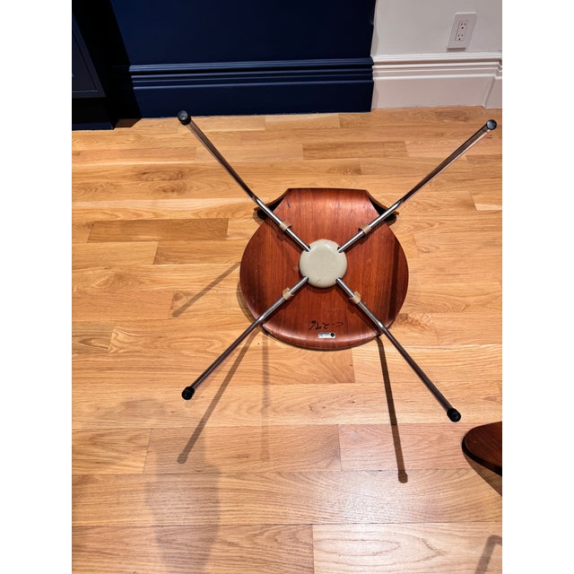 1950s Set of 5 Model 3107 Arne Jacobsen Series 7 Stackable Teak Dining Chairs - Make Me an Offer For Sale - Image 10 of 11