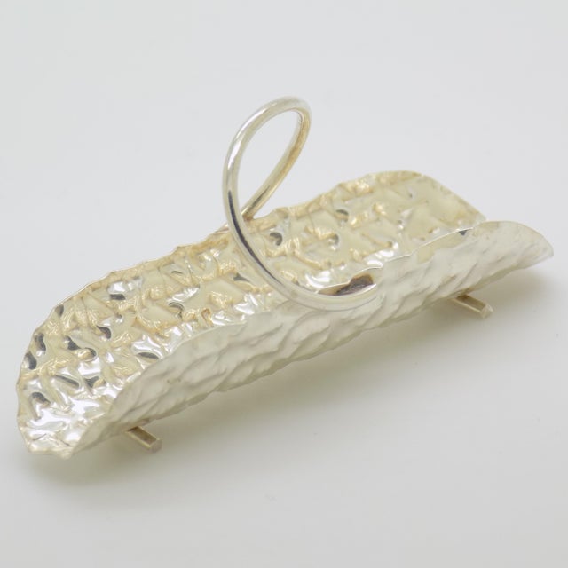 Vintage Italian Handmade Genuine Silver Table Centerpiece Dollhouse Miniature For Sale - Image 6 of 10