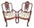 George Zee & Co Hand Carved Rosewood Armchairs a Pair For Sale
