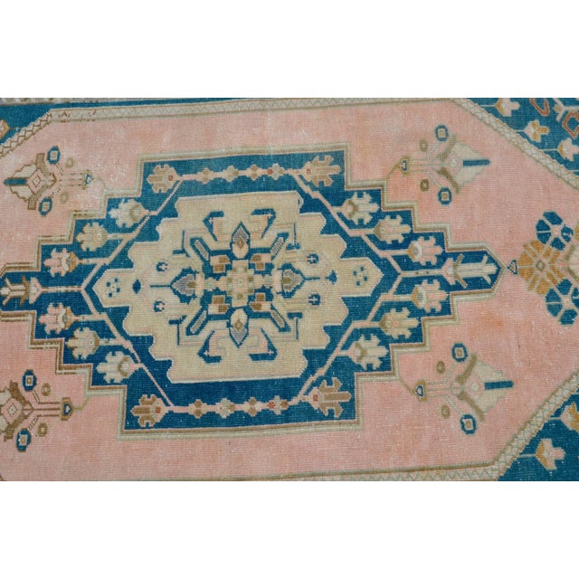 Turkish Unique Colour Vintage Handknotted Rug For Sale - Image 3 of 11
