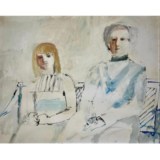 French Modernist Post Impressionist Provence Mod Women Jean Sardi Oil Painting For Sale - Image 10 of 10