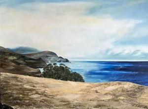 "Big Sur, California" Contemporary Coastal Landscape Oil Painting by Jessica Fairley