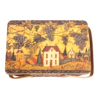 American Folk Art Picnic Basket For Sale