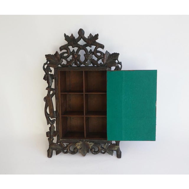 Antique Neo Renaissance Style Ornate Wooden Wall Cabinet For Sale - Image 6 of 11