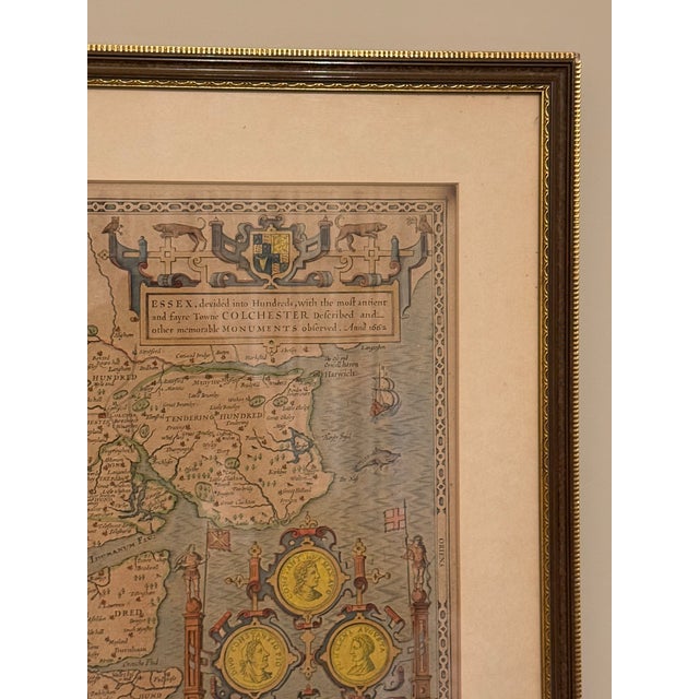 Map of the English County of Essex by John Speed for Henry Overton, 18th Century For Sale - Image 6 of 10