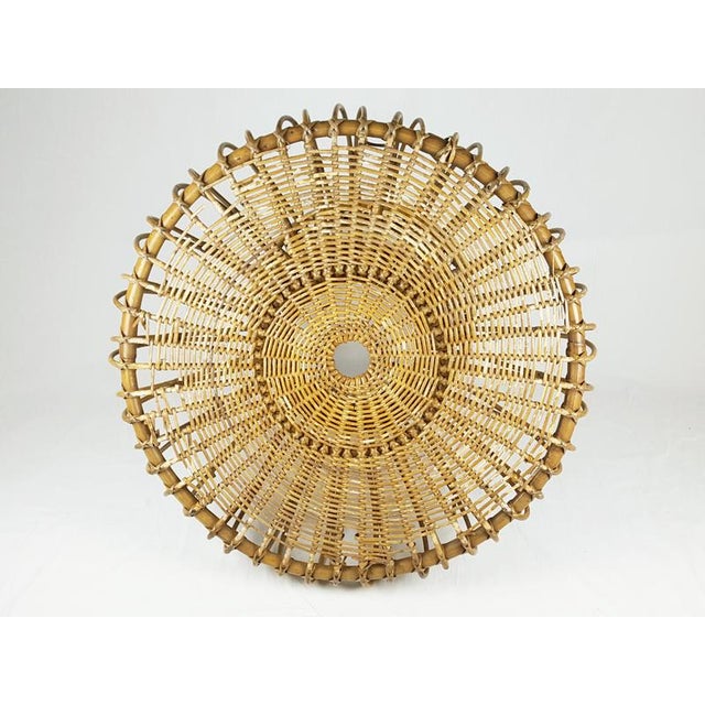Brown Mid-Century Modern Italian Coffee Table in Rattan and Rush from Franca Helg, 1955 For Sale - Image 8 of 18