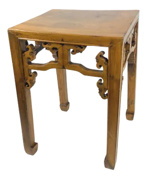 Chinese Antique Elmwood Side Table Qing Ming
