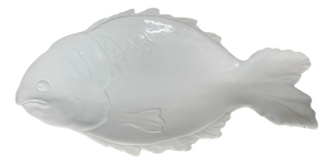 Large Glazed Ceramic Fish-Shaped Plate from G&B Vogue, Italy, 1970s
