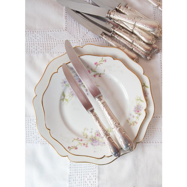Antique French Starter or Dessert Knives from Sfam, 1940s, Set of 12 For Sale - Image 4 of 5