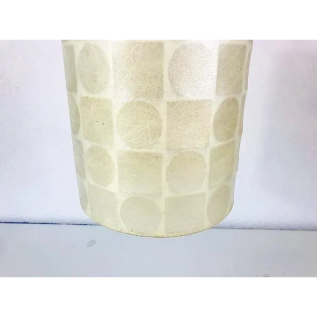 Beige Mid-Century Modern Cocoon Pendant Lamp by Goldkant, 1960s, Germany For Sale - Image 8 of 9