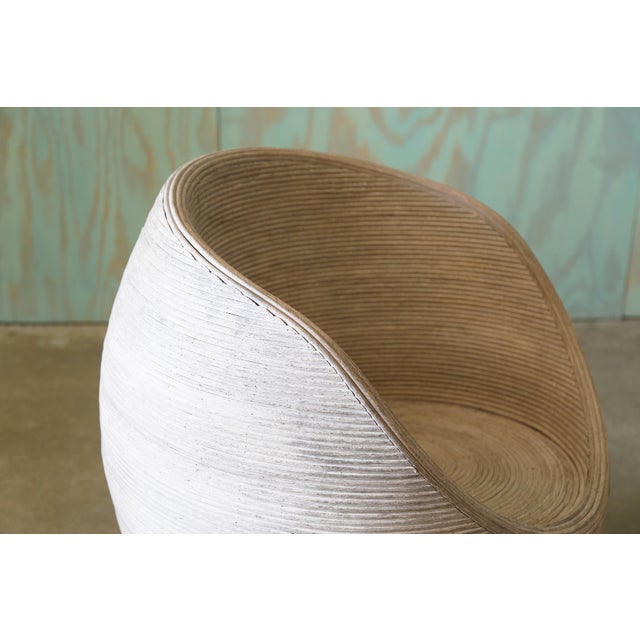 1980s Boho Modern Weathered Split Reed Ball Sofa and Chair After Gabriella Crespi For Sale - Image 10 of 18