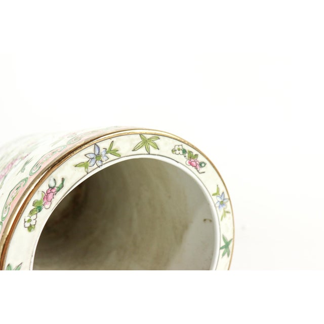 Late 20th Century Hand Painted Famille Rose Umbrella Stand For Sale - Image 10 of 10