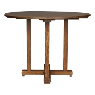 Art Deco Oak Console Table by Frits Spanjaard for Lov, 1920s For Sale