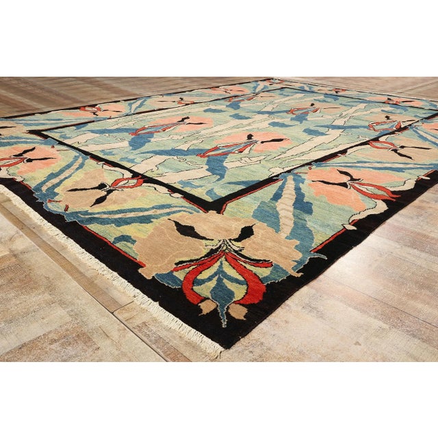 Textile Irish Donegal Rug Inspired by William Morris - 11'03 X 15'03 For Sale - Image 7 of 9
