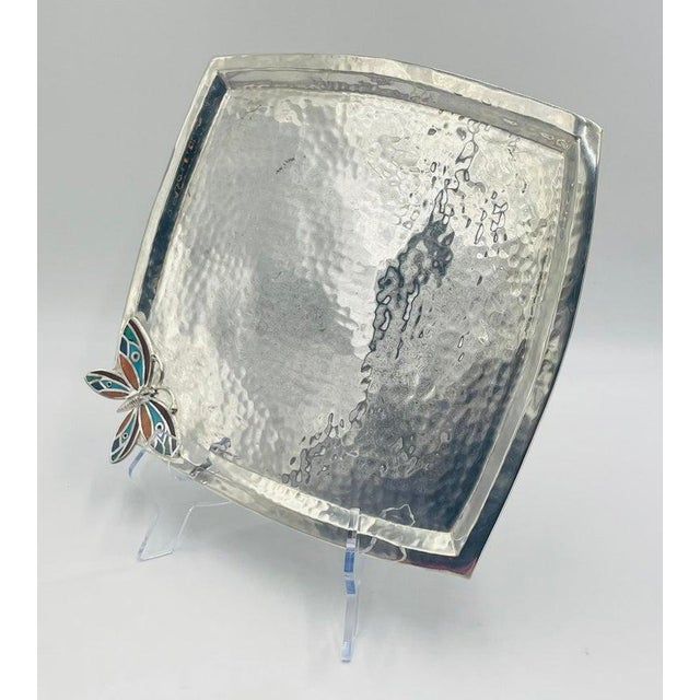 A beautifully handcrafted silver-plated serving tray designed and manufactured in Taxco, Guerrero, Mexico by acclaimed...