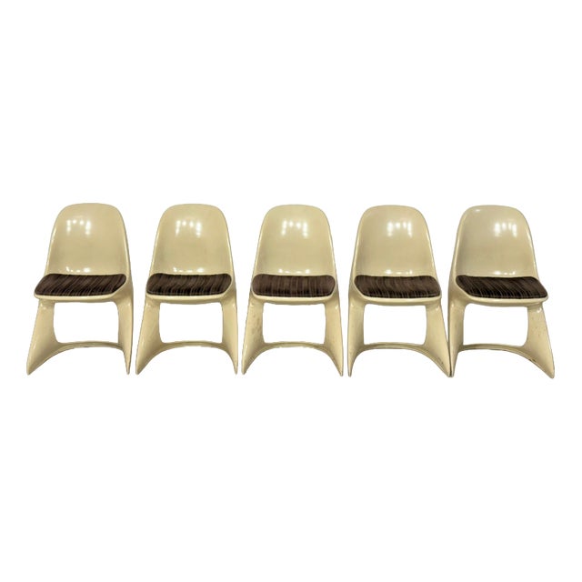Vintage Space Age Casalino Dining Chairs from Casala, 1970s, Set of 5 For Sale