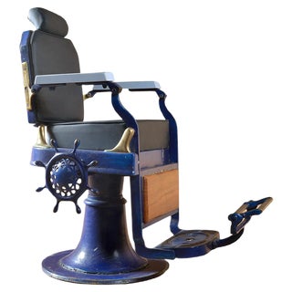 Blue Barber Chair For Sale