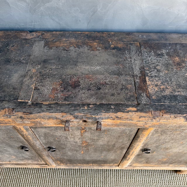 Brown Vintage Elm Console For Sale - Image 8 of 12