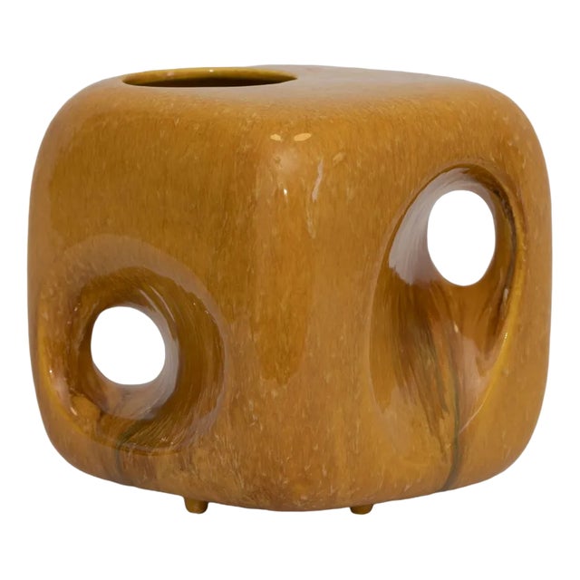 Ceramic Cube Vase from Bertoncello Ceramiche, 1960s For Sale