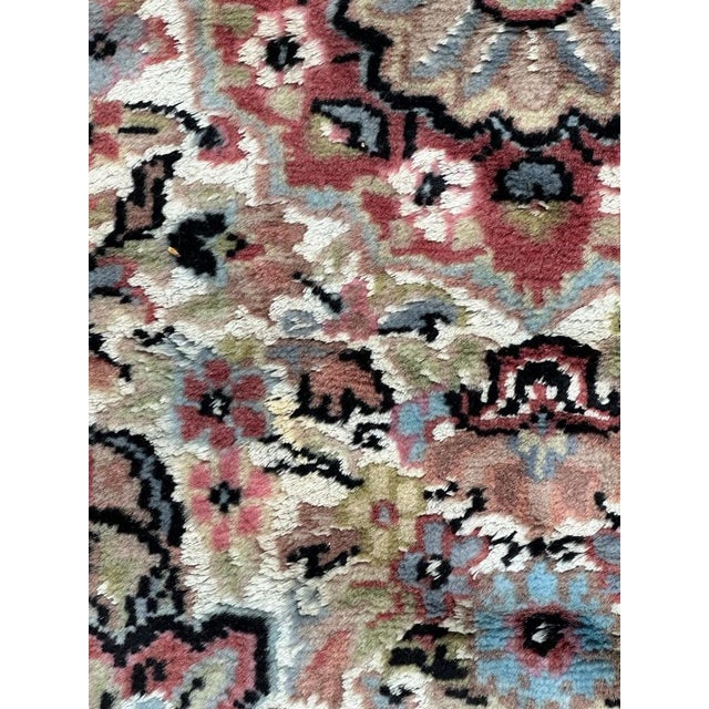 Little Vintage Silk and Wool Pakistani Rug from Bobyrugs, 1980s For Sale - Image 9 of 16