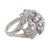 1940s Retro 2.60 Carat Diamond 14k White Gold Cocktail Ring, Size 5.5 For Sale - Image 4 of 6