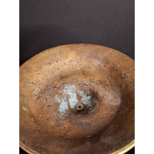 Large Antique 19th C. Eastern European Brass 7-Branch Temple Menorah 21.5" For Sale - Image 13 of 17