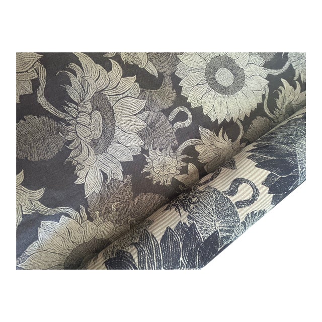 Mulberry Home by Lee Jofa 2 Yards "Sunflower Weave" Truffle Woven Linen Blend Fabric For Sale