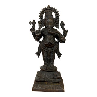 Bronze Lord Ganesha With Prabhavali Statue For Sale