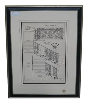 Traditional W. King Ambler Architectural Iron Work Framed Print