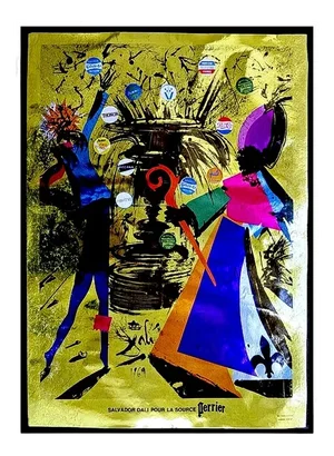 Salvador Dali, Perrier Water Vintage Advertising Poster, 1969, Lithograph
