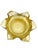 Murano Vintage Murano Bullicante Controlled Bubble Art Glass Amber Yellow Ashtray/ Catchall For Sale - Image 4 of 10