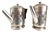 Tea and Coffee Service in Silver-Plated Metal from A.S., 1930s, Set of 2 For Sale